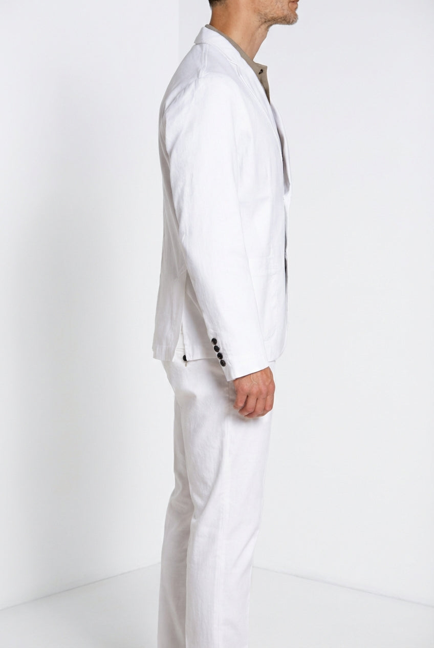 Da Vinci blazer homme en twill de lin et coton