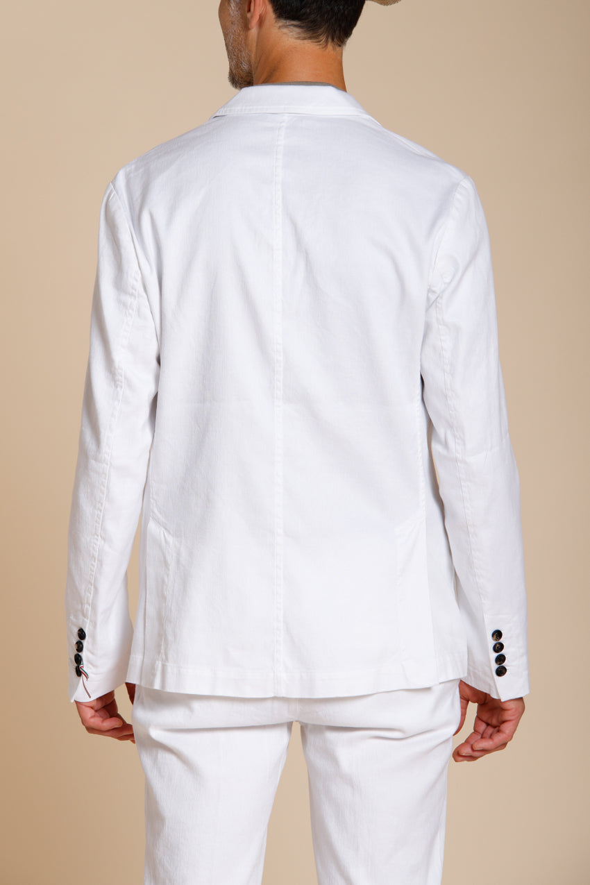 Da Vinci blazer uomo in twill di lino e cotone