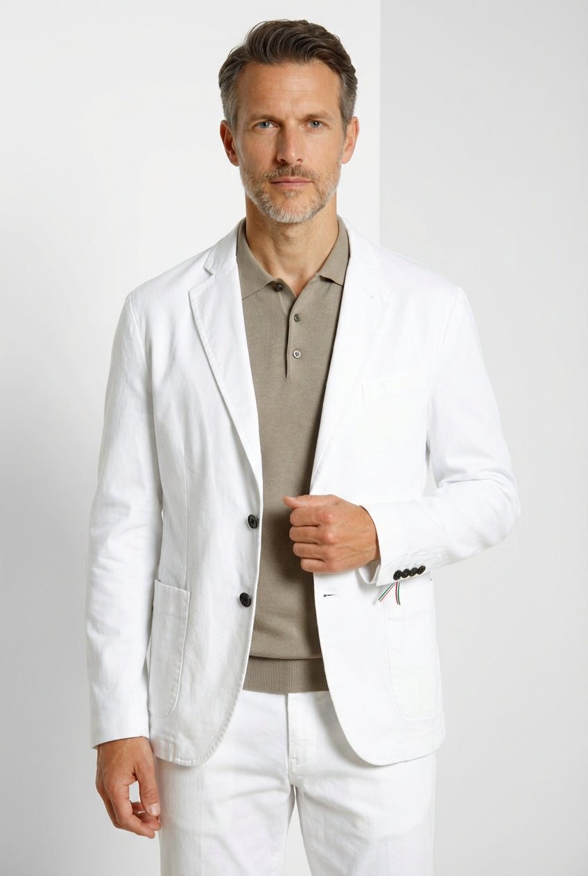 Da Vinci Blazer Herren aus Leinen- und Baumwolltwill