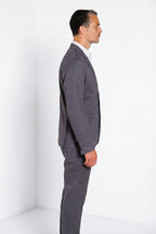 Da Vinci blazer uomo in twill di lino e cotone