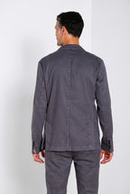 Da Vinci blazer uomo in twill di lino e cotone