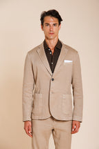 Da Vinci Blazer Herren aus Twill von Leinen und Baumwolle