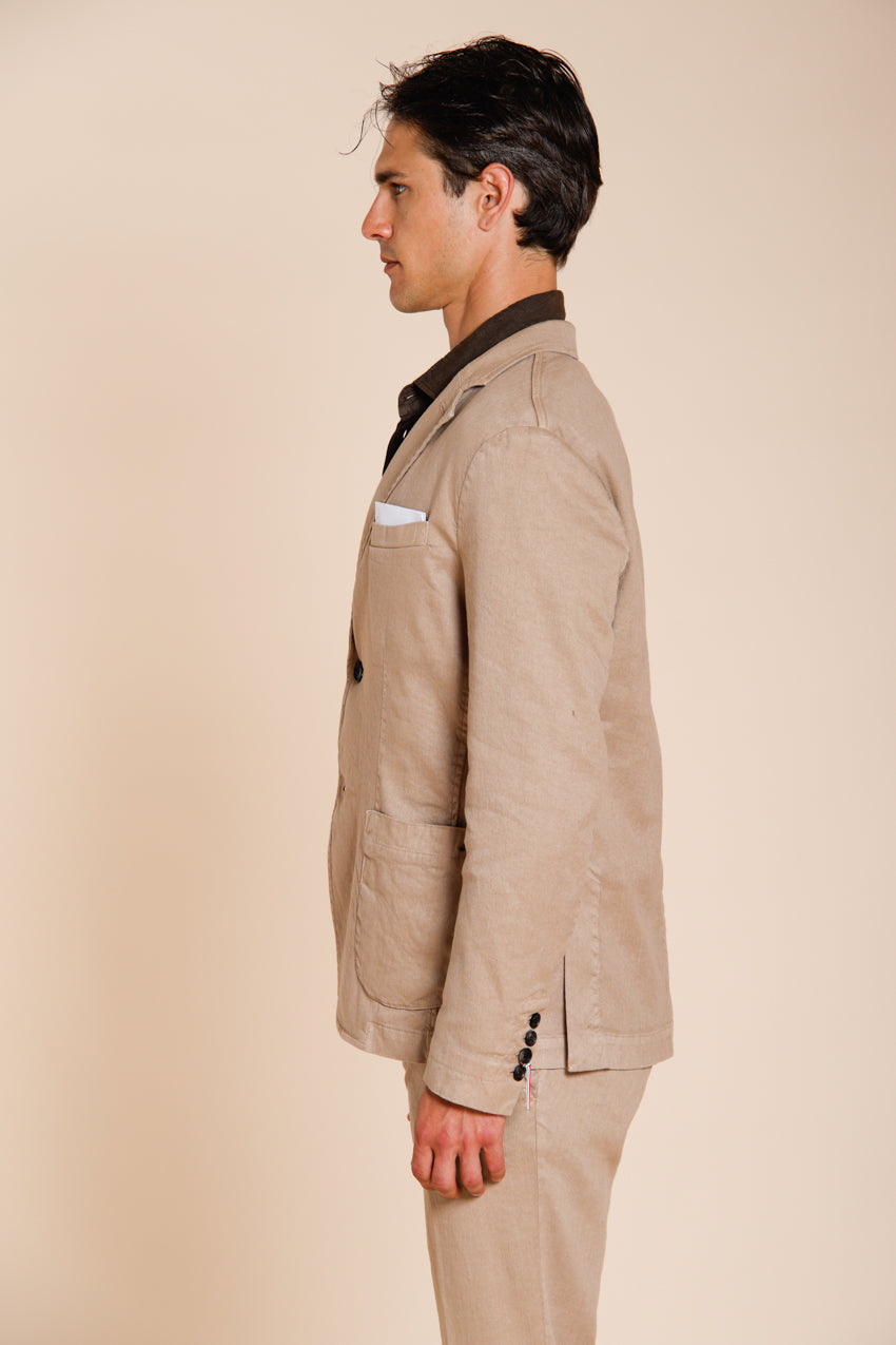 Da Vinci Blazer Herren aus Twill von Leinen und Baumwolle