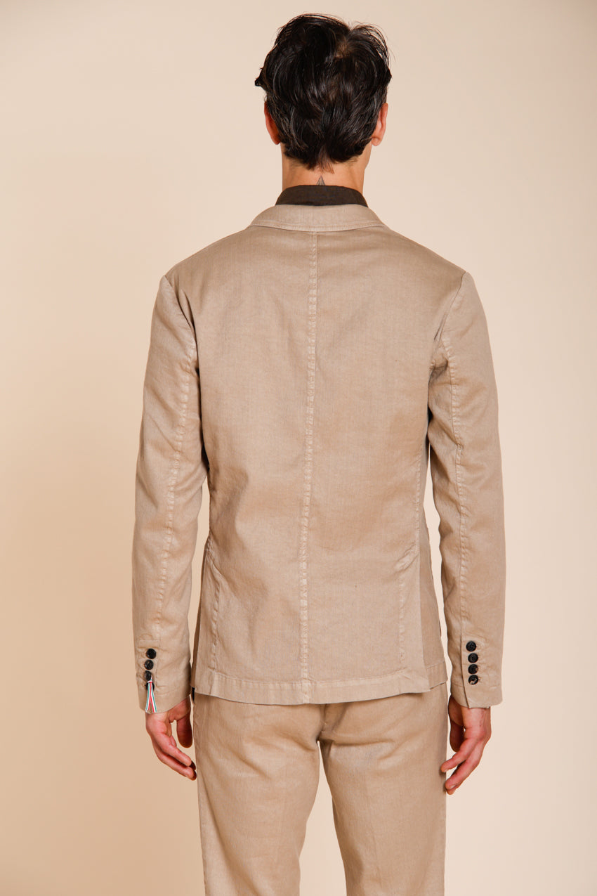 Da Vinci Blazer Herren aus Twill von Leinen und Baumwolle