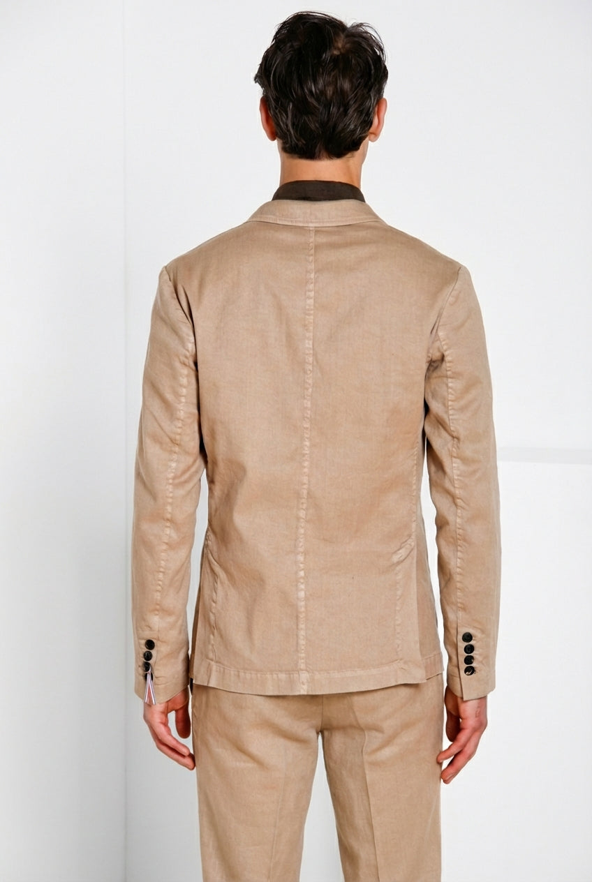 Da Vinci men's blazer in linen and cotton twill