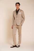 Da Vinci Blazer Herren aus Twill von Leinen und Baumwolle
