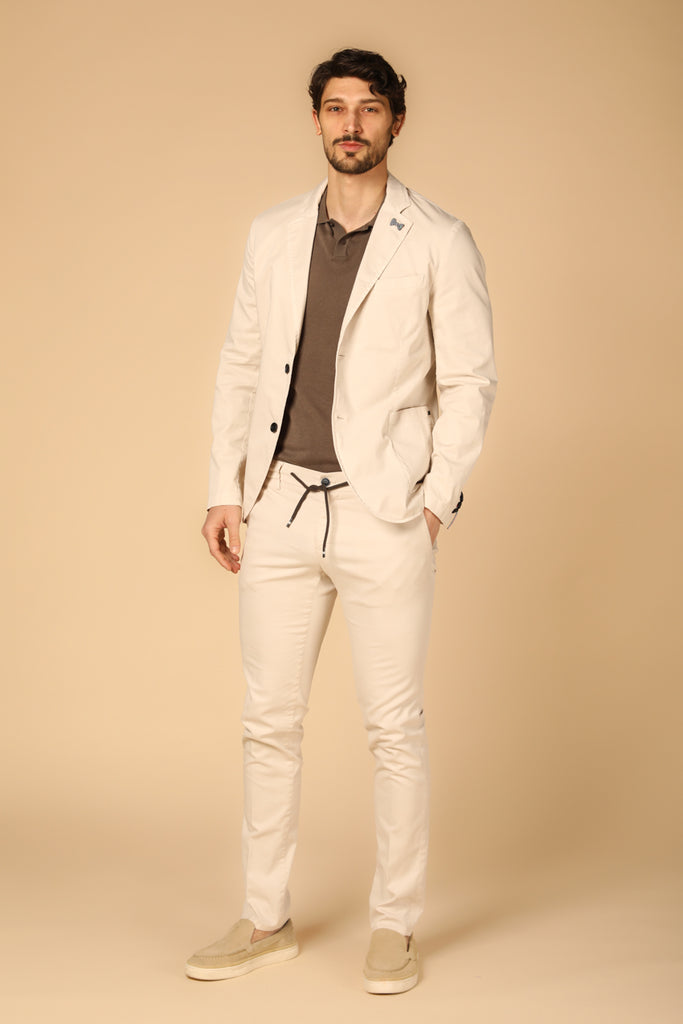 Image 2 du blazer pour homme modèle Da Vinci Summer en couleur stuc clair, coupe régulière de Mason's