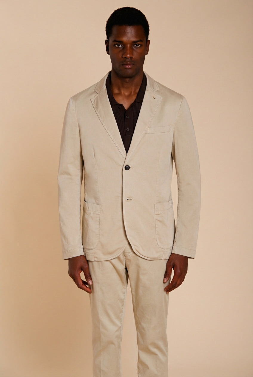 Da Vinci Travel blazer uomo in raso tecnico travel stretch