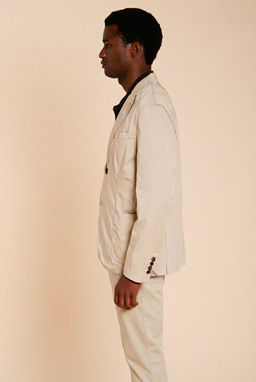 Da Vinci Travel blazer uomo in raso tecnico travel stretch