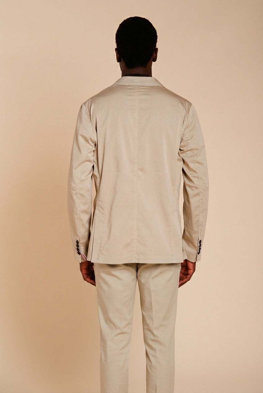 Da Vinci Travel blazer uomo in raso tecnico travel stretch