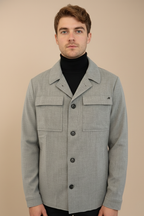 Firenze Overshirt Herren gefüttert aus einfarbiger Wolle