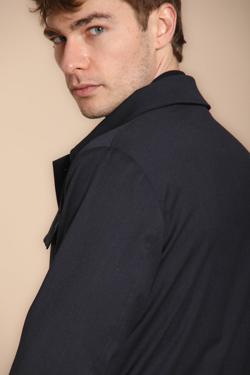 Foto 5 Firenze overshirt uomo foderata in lana unita