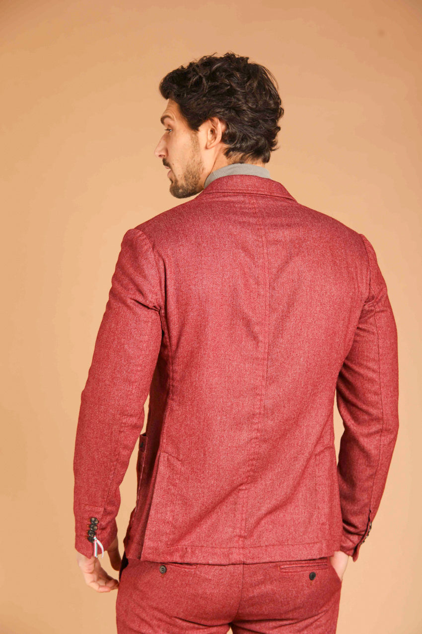 Da Vinci men's blazer in wool-effect flannel regular fit