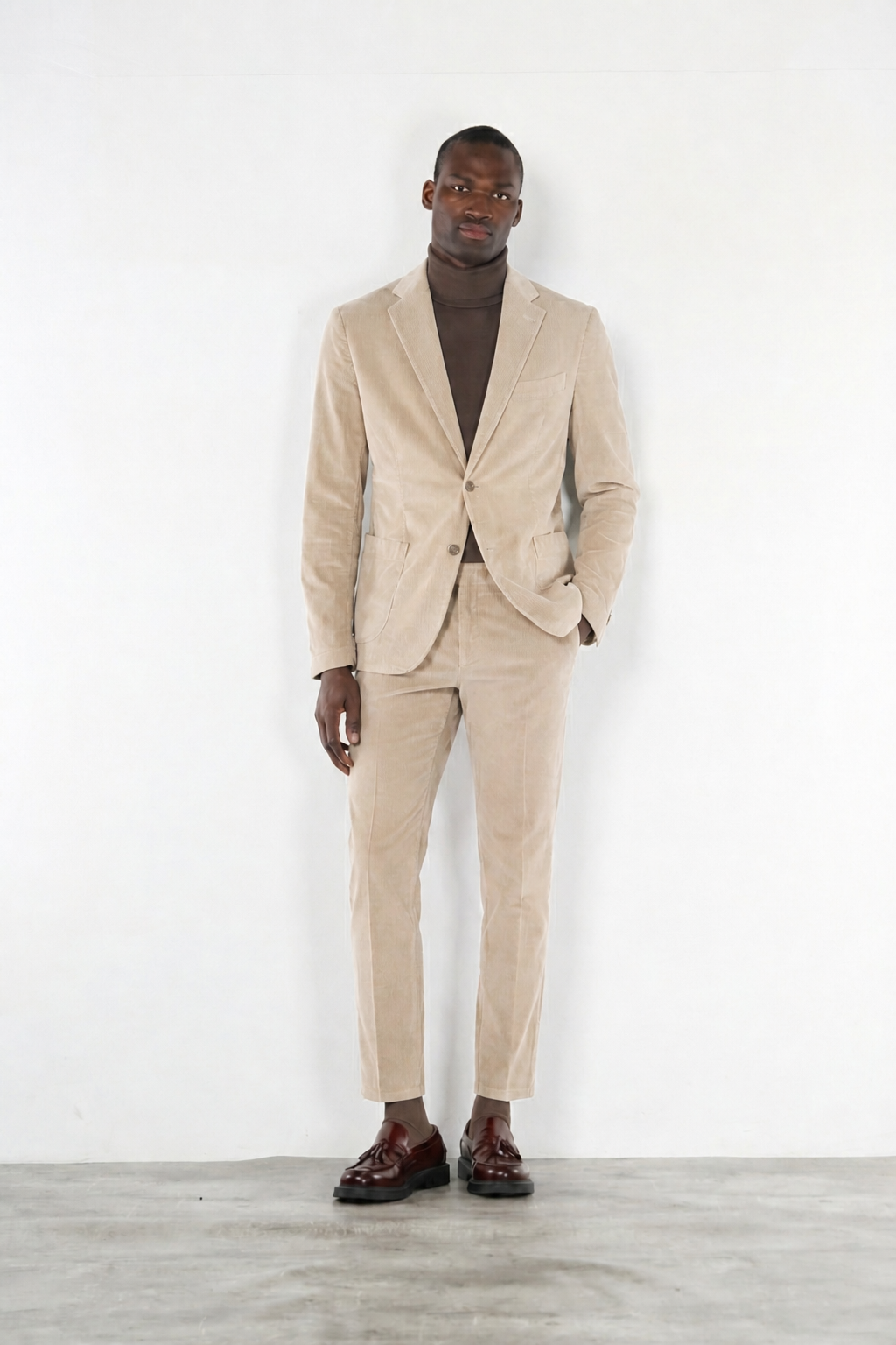 Milano Jogger men’s chino pants in 500-wale corduroy extra slim fit