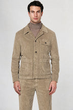 Work Jacket overshirt uomo in velluto a costa larga