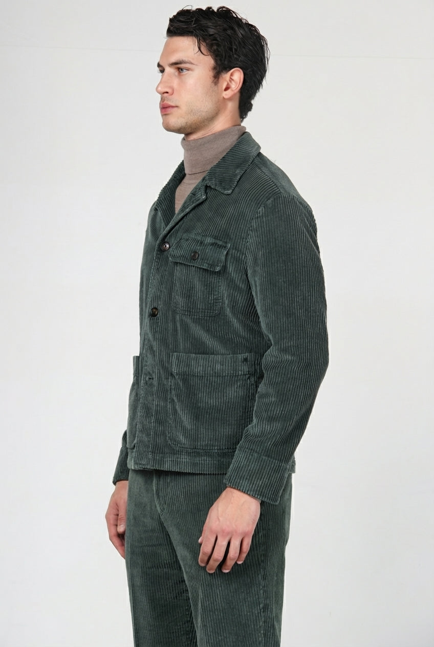 Work Jacket overshirt uomo in velluto a costa larga