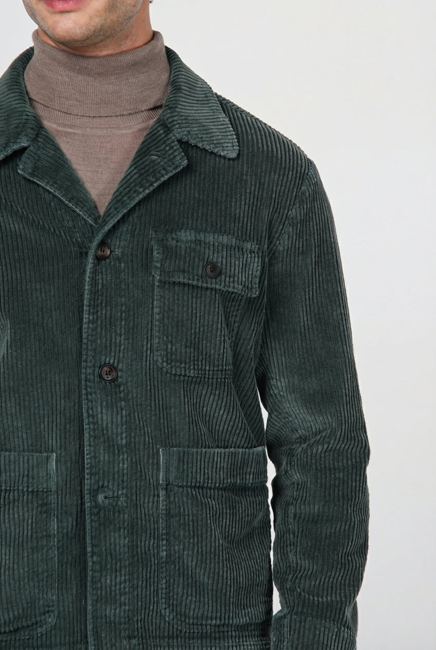 Work Jacket overshirt uomo in velluto a costa larga