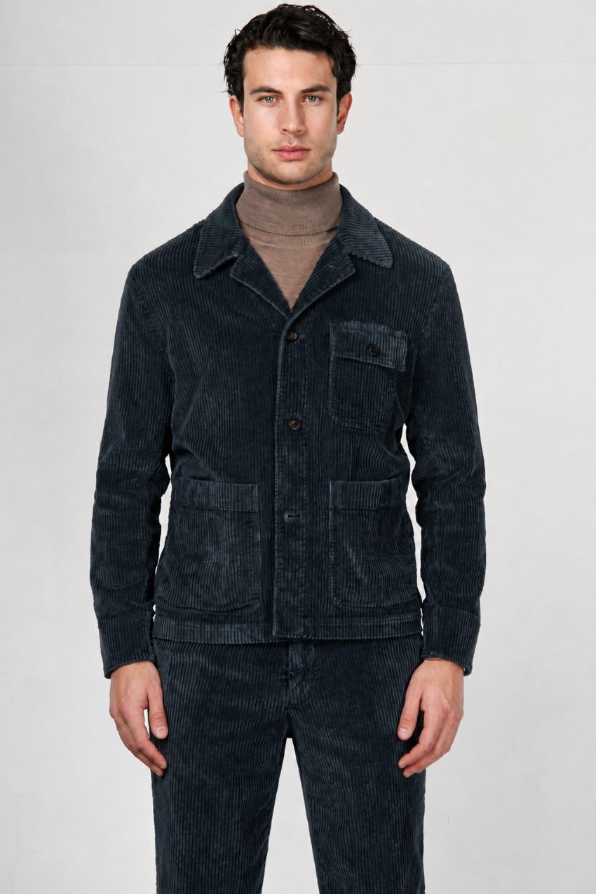 Work Jacket overshirt uomo in velluto a costa larga
