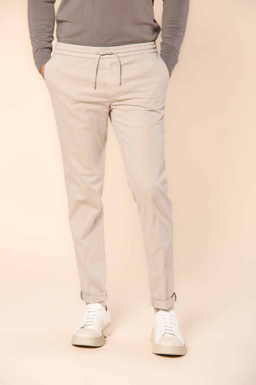 New York Sack pantalone chino jogger uomo in cotone modal stretch regular fit