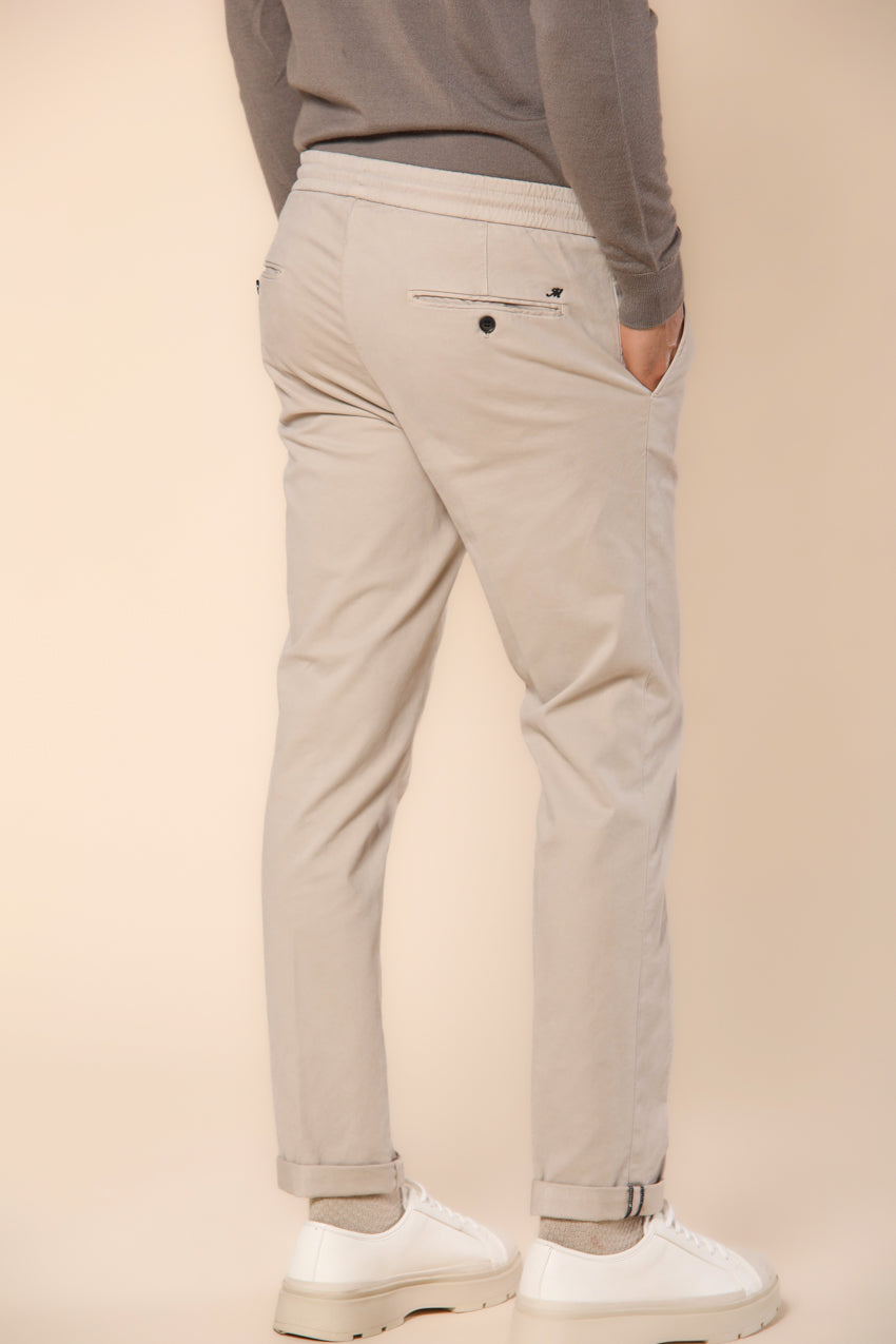 New York Sack pantalone chino jogger uomo in cotone modal stretch regular fit