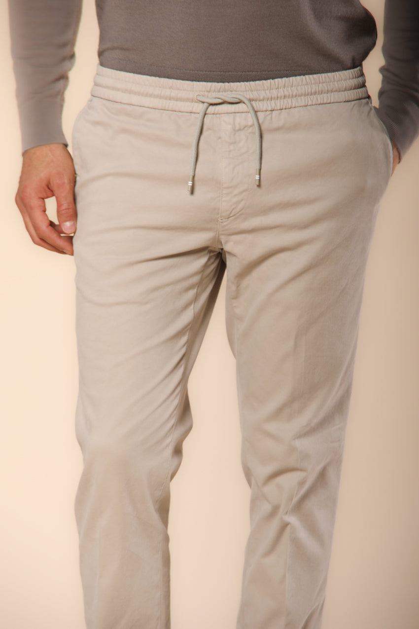 New York Sack men's chino jogger pants in cotton modal stretch regular fit