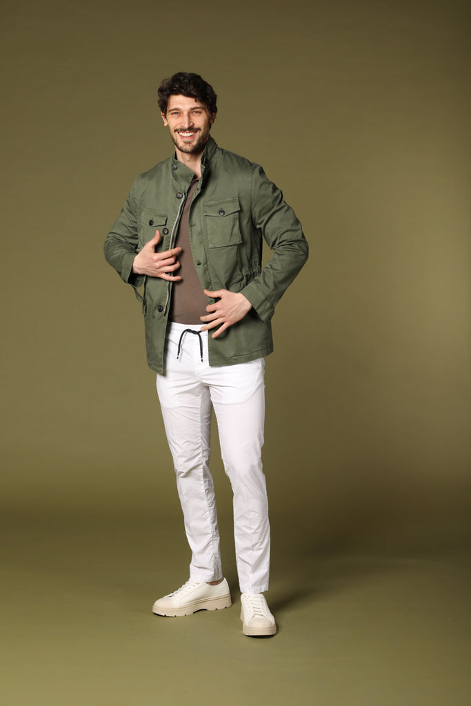 Image 2 de pantalon chino jogger homme modèle New York Sack blanc, coupe regular de Mason's