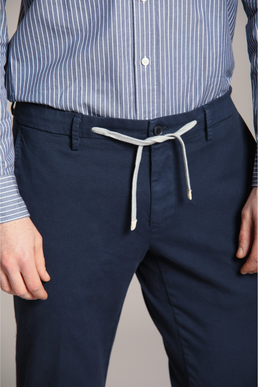 New York String men's chino jogger in cotton cashmere regular fit