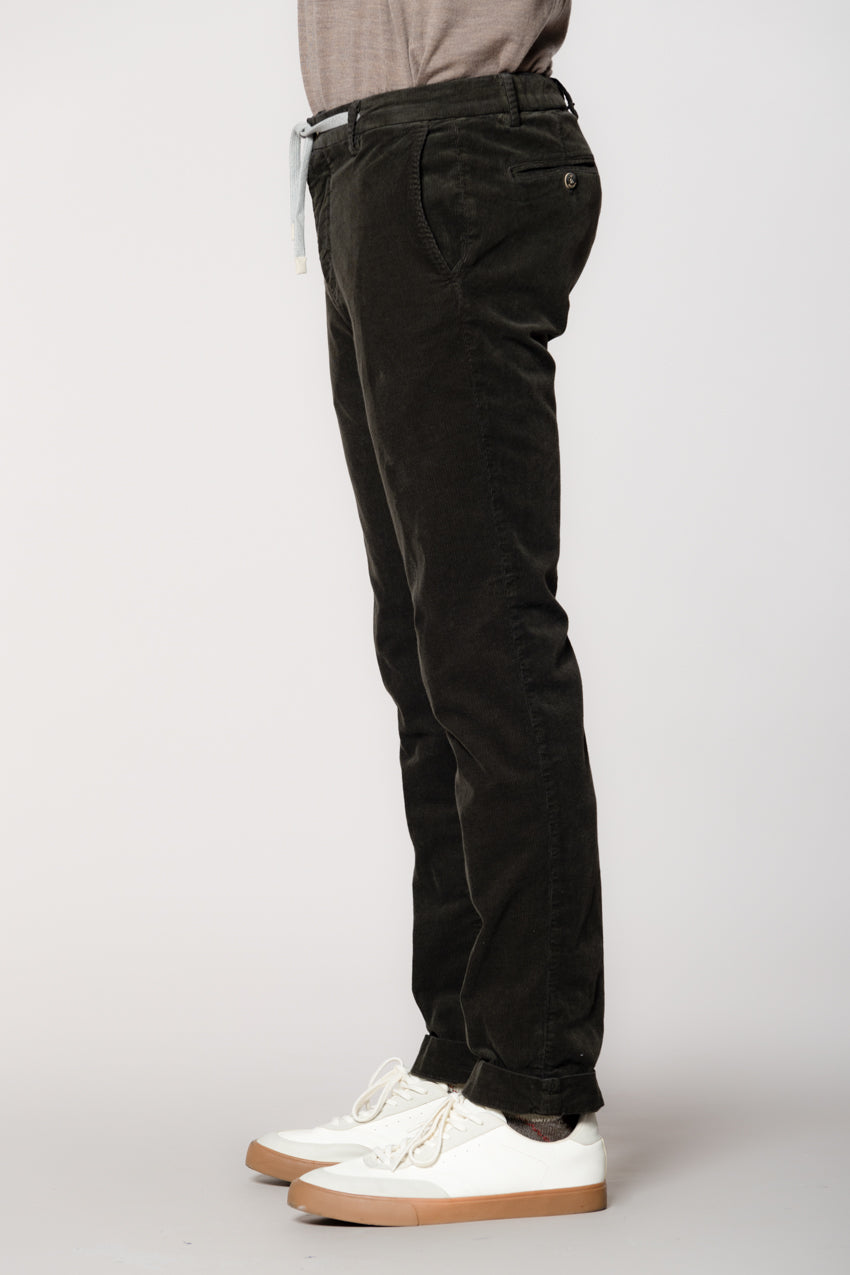 New York String pantalon chino jogger homme en velours 1500 raies regular fit