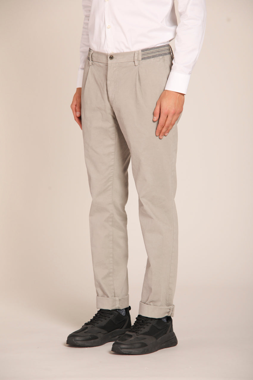 immagine 3 di pantalone chino uomo modello New York Elax 1Pinces di colore grigio, regular fit di Mason's