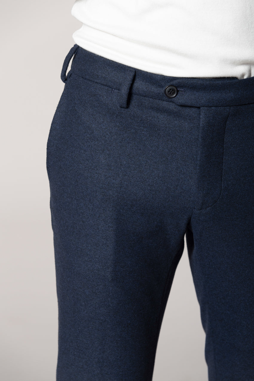 New York Sartoriale pantalone chino uomo sartoriale in jersey flanella regular fit