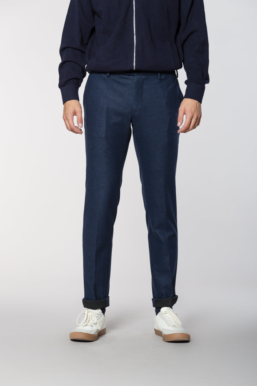 New York Sartoriale pantalone chino uomo sartoriale in jersey flanella regular fit