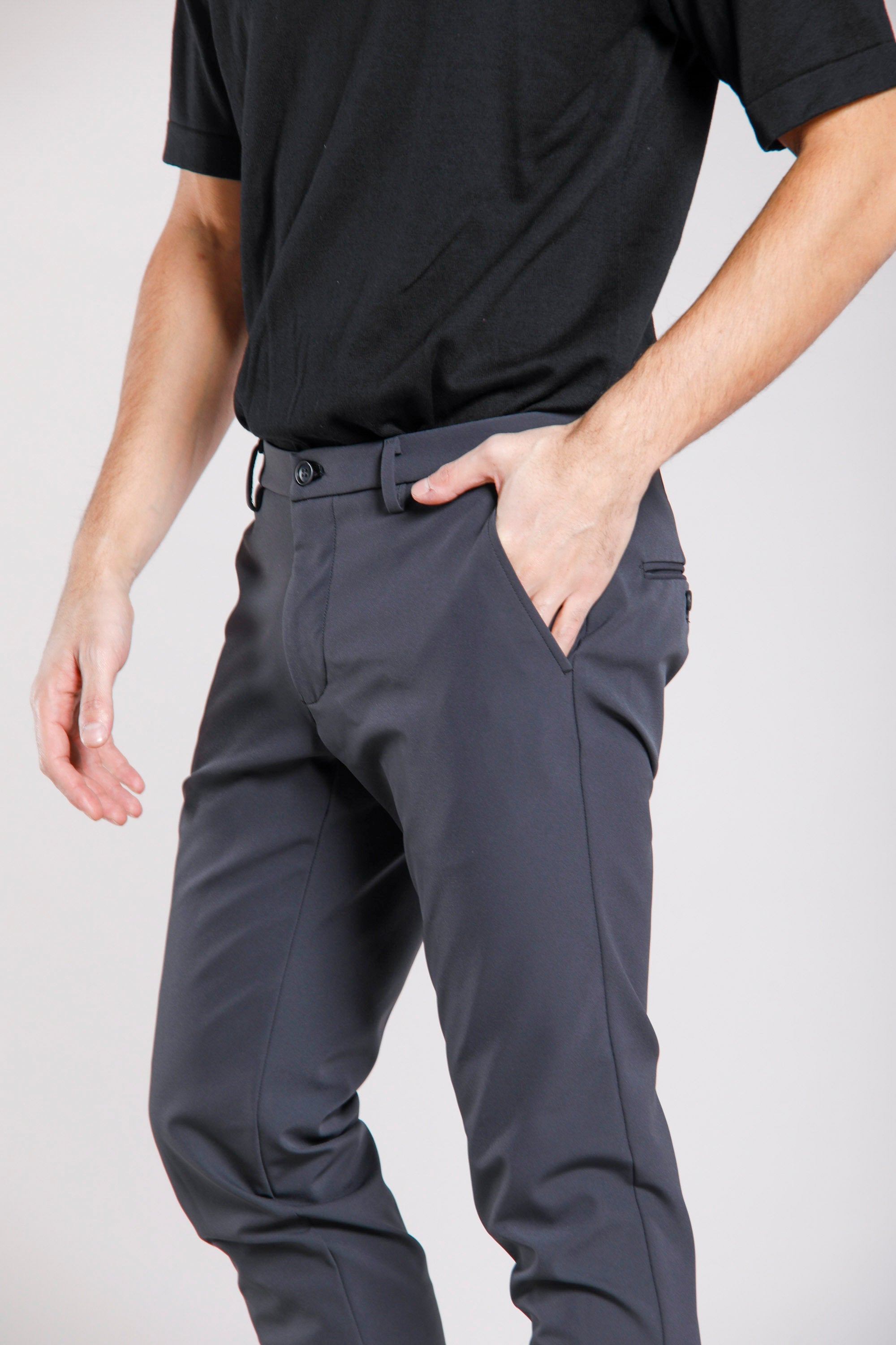 Milano Jog Herren Chino-Hose aus Jersey dynamic extra slim Fit