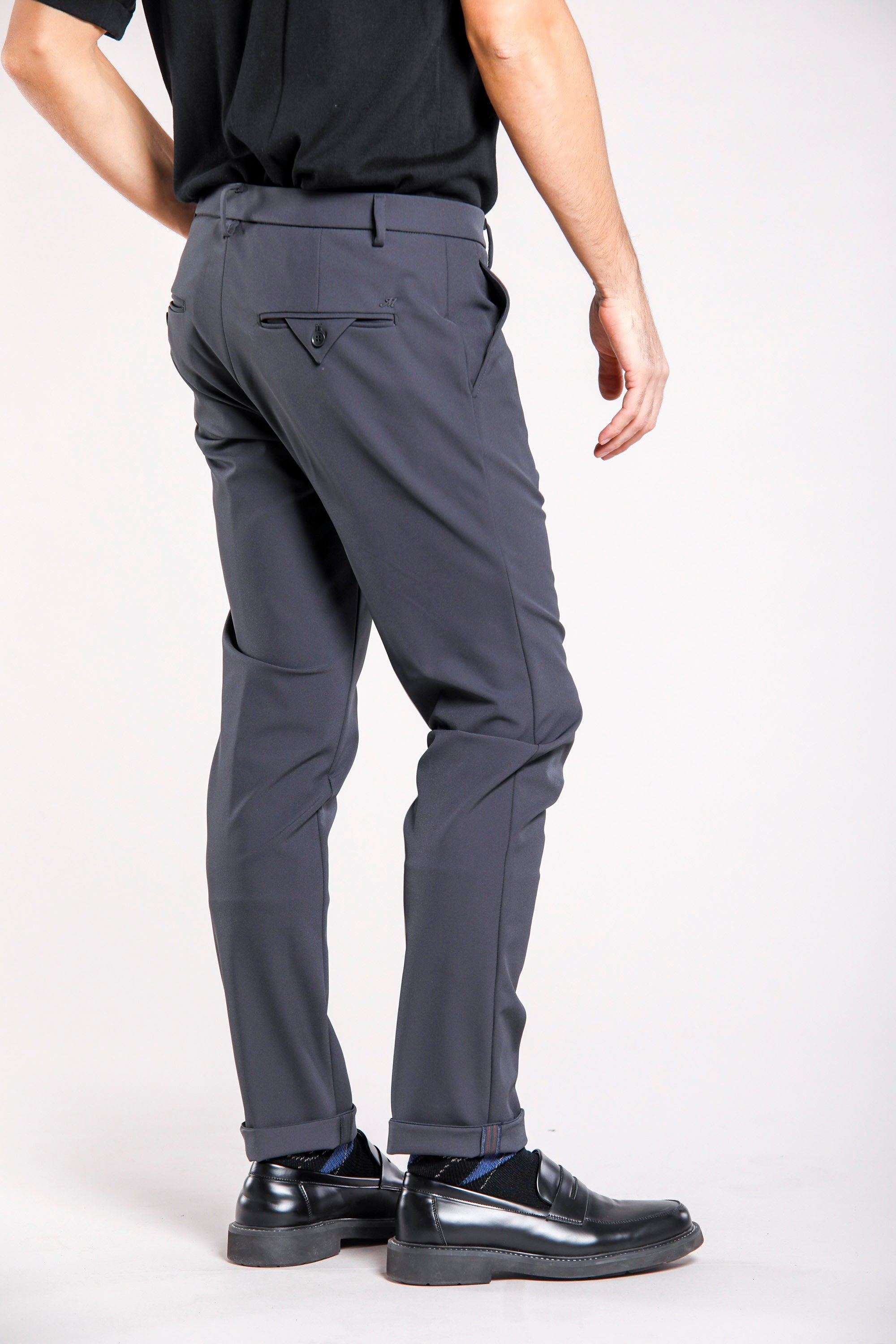 Milano Jog pantalon chino homme en jersey dynamic coupe extra slim