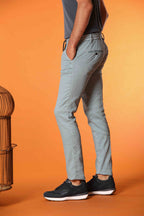 Milano Jogger pantalone uomo in twill di lino e cotone extra slim fit