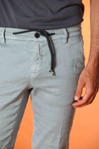 Milano Jogger pantalone uomo in twill di lino e cotone extra slim fit