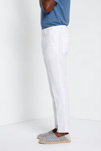 Milano Jogger men's chino pants in linen and cotton twill extra slim fit
