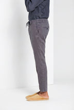 Milano Jogger pantalon chino homme en twill de lin et coton extra slim fit