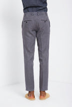 Milano Jogger pantalon chino homme en twill de lin et coton extra slim fit