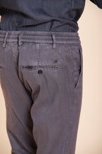 Milano Jogger pantalon chino homme en twill de lin et coton extra slim fit