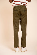 Milano Jogger pantalon chino homme en twill de lin et coton extra slim fit