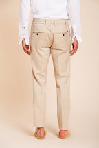 Milano Jogger pantalon chino homme en twill de lin et coton extra slim fit