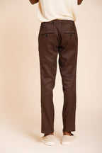 Milano Jogger pantalon chino homme en twill de lin et coton extra slim fit