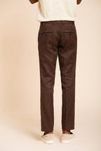 Milano Jogger pantalon chino homme en twill de lin et coton extra slim fit