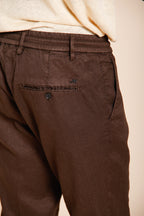 Milano Jogger pantalon chino homme en twill de lin et coton extra slim fit