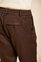 Milano Jogger pantalon chino homme en twill de lin et coton extra slim fit