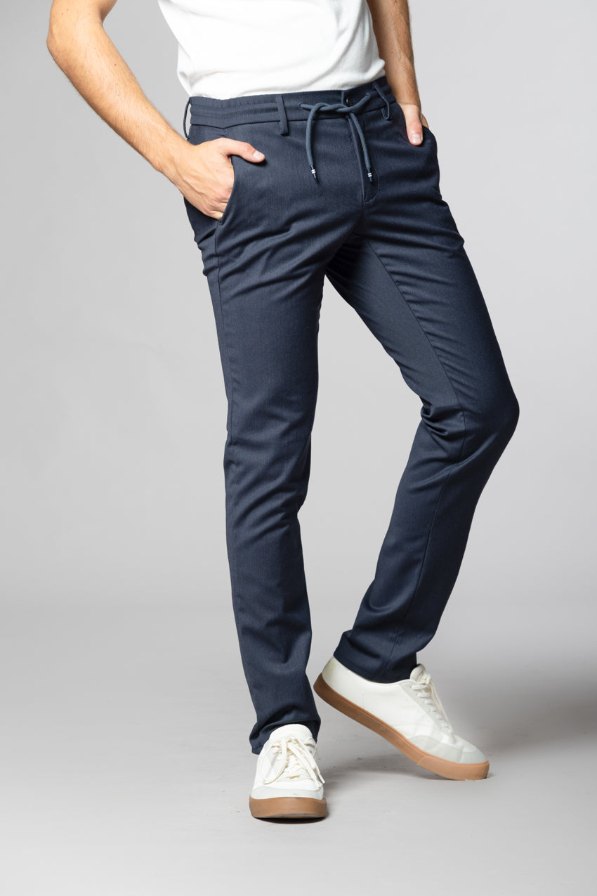 Milano Jogger pantalone chino uomo in lana extra slim fit
