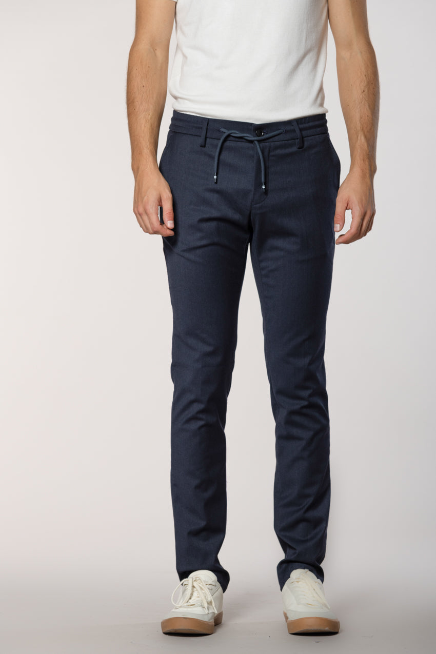 Milano Jogger pantalone chino uomo in lana extra slim fit