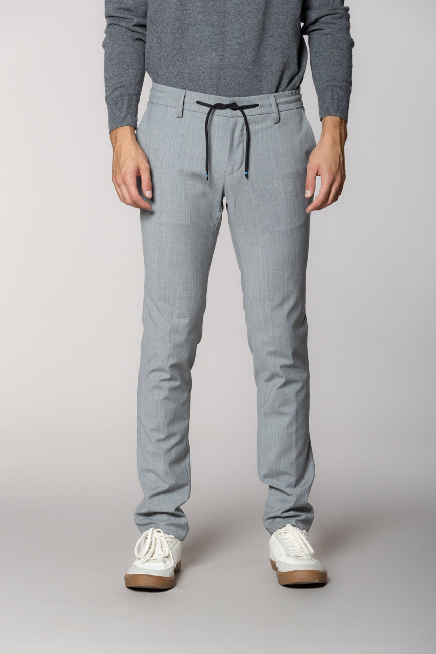 Milano Jogger pantalone chino uomo in lana extra slim fit