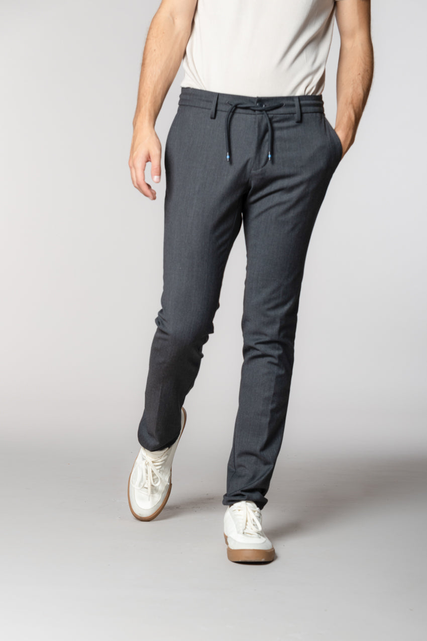 Milano Jogger pantalone chino uomo in lana extra slim fit