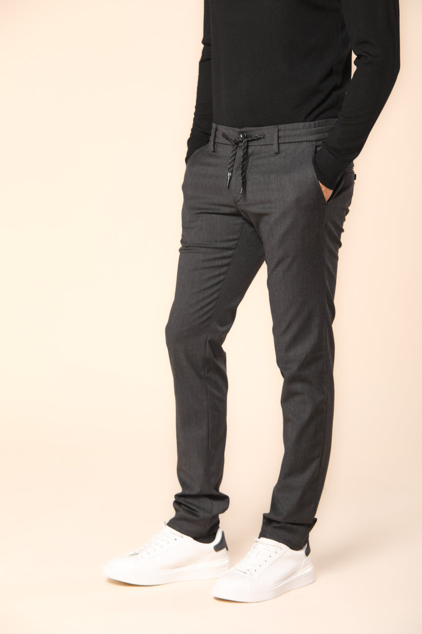Foto 3 Milano Jogger pantalone chino uomo in lana extra slim fit